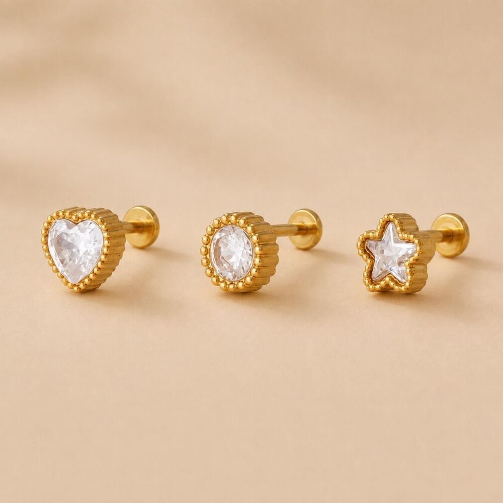 Crystal stud earrings D224